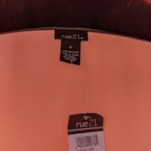 RUE 21 New Coral Dressy Semi Sheer Tank Medium - Picture 4 of 5